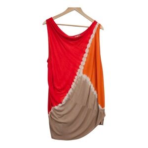 Young‎ Fabulous & Broke Stretch Tank Dress Asymmetric Hem Color Block Artsy